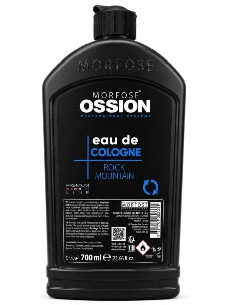 Morfose Ossion Premium Barber Tıraş Kolonyası Rock Mountain Mavi 700 ml