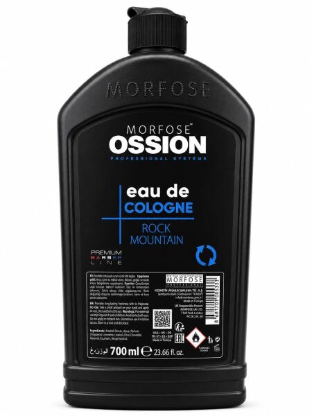 Morfose Ossion Premium Barber Tıraş Kolonyası Rock Mountain Mavi 700 ml