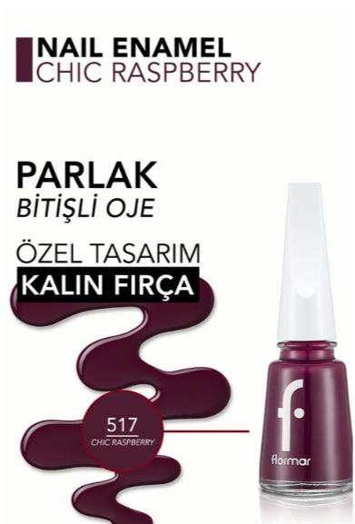 Flormar Nail Enamel Oje 517 Chic Raspberry