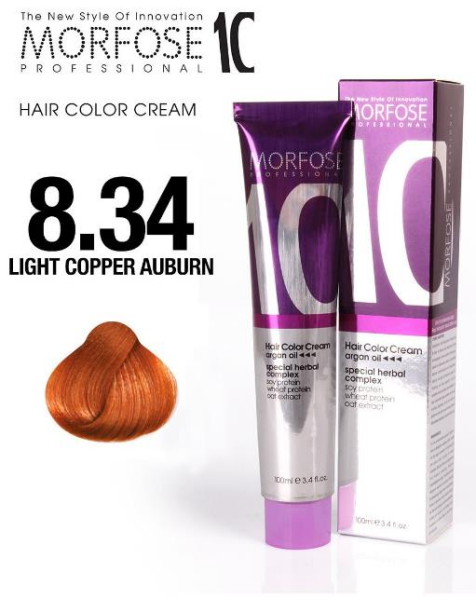 Morfose 10 Saç Boyası 8.34 Açık Bakır Kumral 100 ml