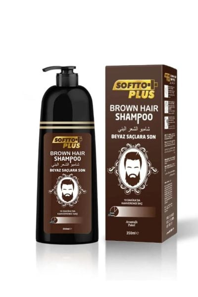 Softto Plus Özel Formüllü Kahverengi Tonları Saç ve Sakal Boyama Şampuanı 350ml
