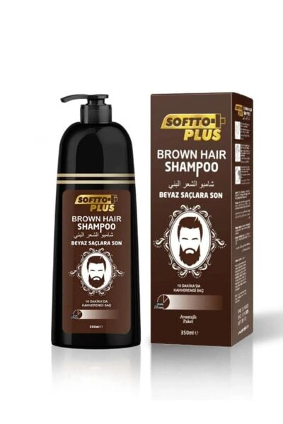 Softto Plus Özel Formüllü Kahverengi Tonları Saç ve Sakal Boyama Şampuanı 350ml