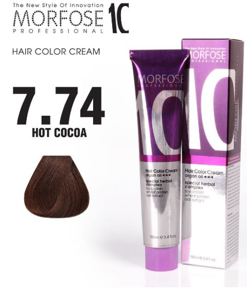 Morfose 10 Saç Boyası 7.74 Sıcak Kakao 100 ml