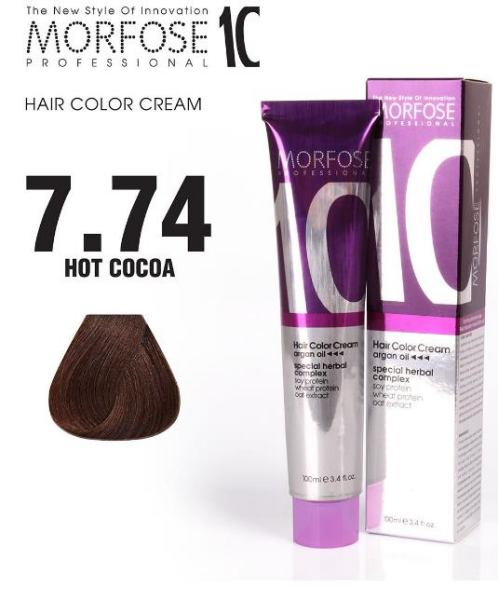 Morfose 10 Saç Boyası 7.74 Sıcak Kakao 100 ml