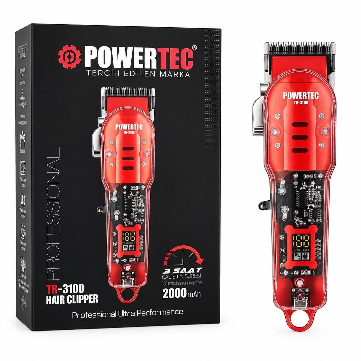 Powertec TR-3100 Profesyonel Saç Sakal Tıraş Makinesi