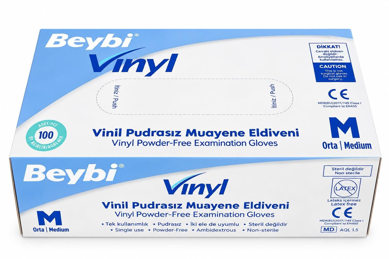 Beybi Vinil Eldiven Medium 100 Adet
