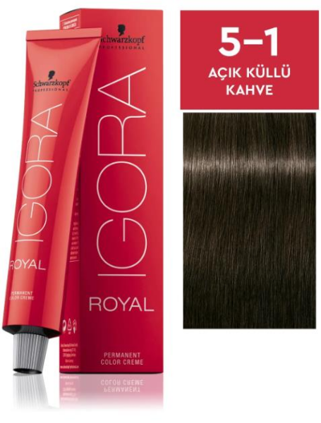Schwarzkopf Igora Royal Saç Boyası 5.1 Kumral Küllü Sandre 60 ml