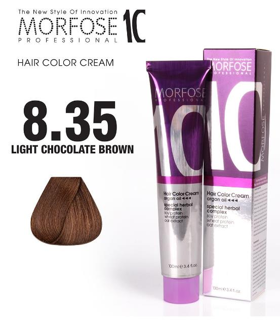 Morfose 10 Saç Boyası 8.35 Sıcak Açık Çikolata Kahve 100 ml