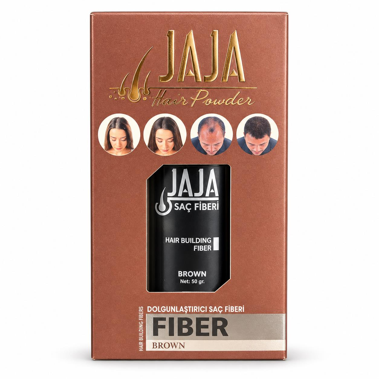 Jaja Topik Saç Fiberi Kahve Brown 50 gr