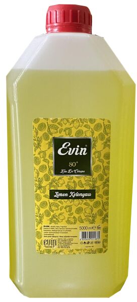 Evin Limon Kolonyası 80 Derece 5000 ml