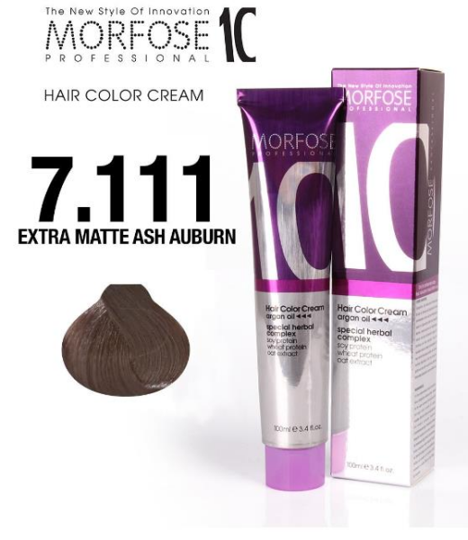 Morfose 10 Saç Boyası 7.111 Ekstra Mat Küllü Kumral 100 ml