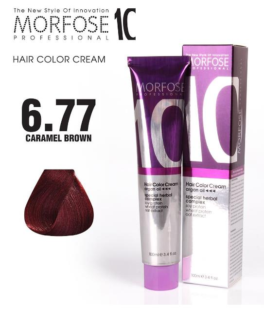 Morfose 10 Saç Boyası 6.77 Karamel Kahve 100 ml