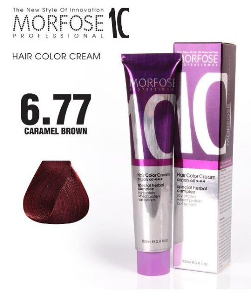 Morfose 10 Saç Boyası 6.77 Karamel Kahve 100 ml