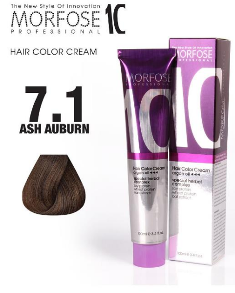 Morfose 10 Saç Boyası 7.1 Küllü Kumral 100 ml
