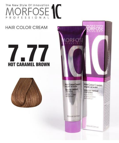 Morfose 10 Saç Boyası 7.77 Sıcak Karamel Kahve 100 ml