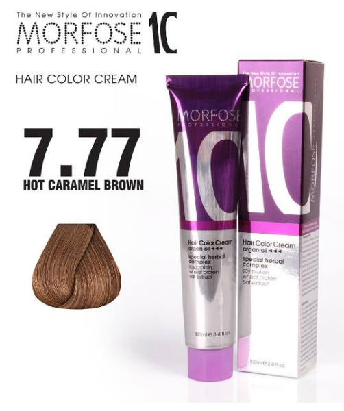 Morfose 10 Saç Boyası 7.77 Sıcak Karamel Kahve 100 ml