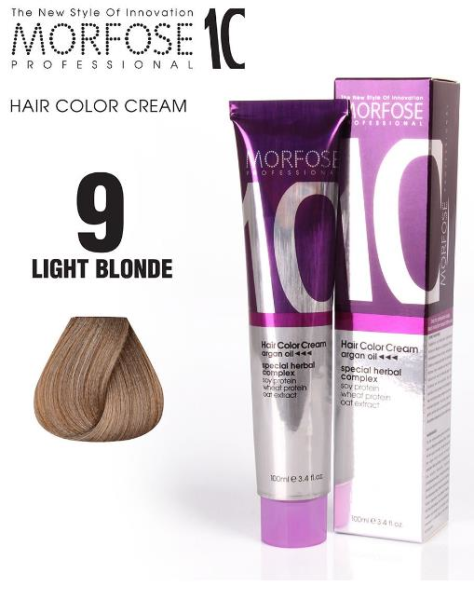 Morfose 10 Saç Boyası 9 Açık Sarı 100 ml