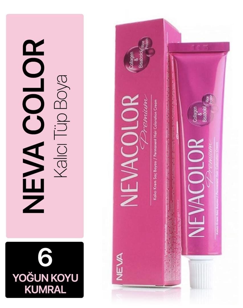 Neva Color Tüp Saç Boyası 6 Yoğun Koyu Kumral 50 ml