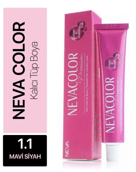 Neva Color Tüp Saç Boyası 1.1 Mavi Siyah 50 ml