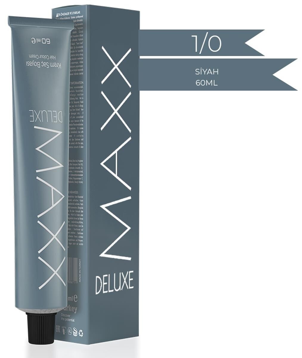Maxx Deluxe Tüp Krem Saç Boyası 1.0 Siyah 60 ml