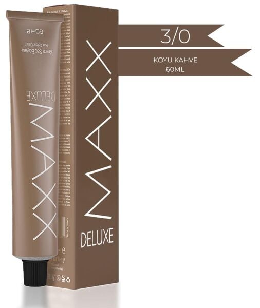 Maxx Deluxe Tüp Krem Saç Boyası 3.0 Koyu Kahve 60 ml