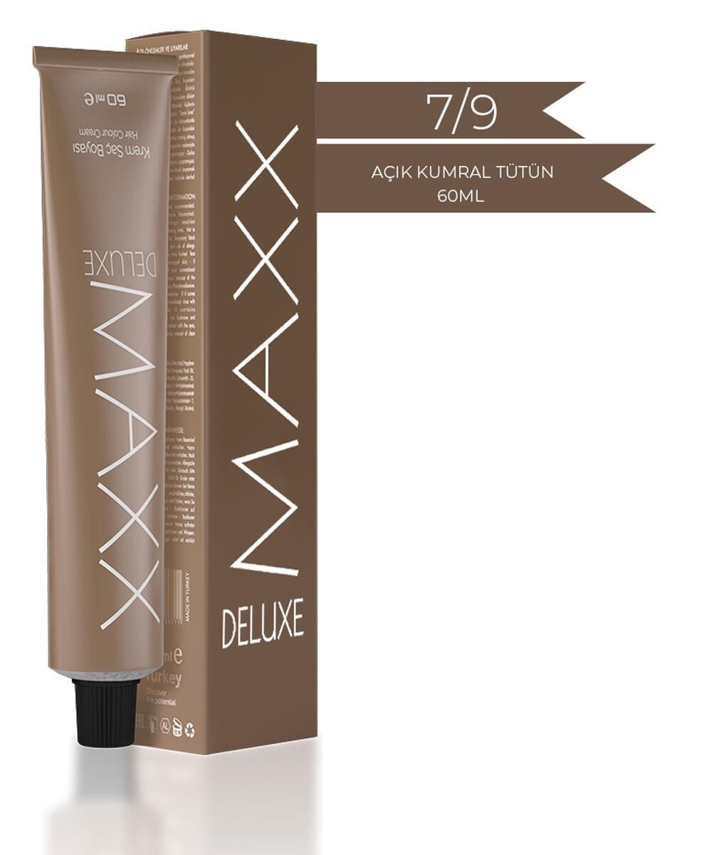 Maxx Deluxe Tüp Krem Saç Boyası 7.9 Açık Kumral Tütün 60 ml