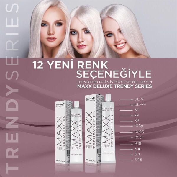 Maxx Deluxe Tüp Krem Saç Boyası 6P Koyu Kumral İnci 60 ml