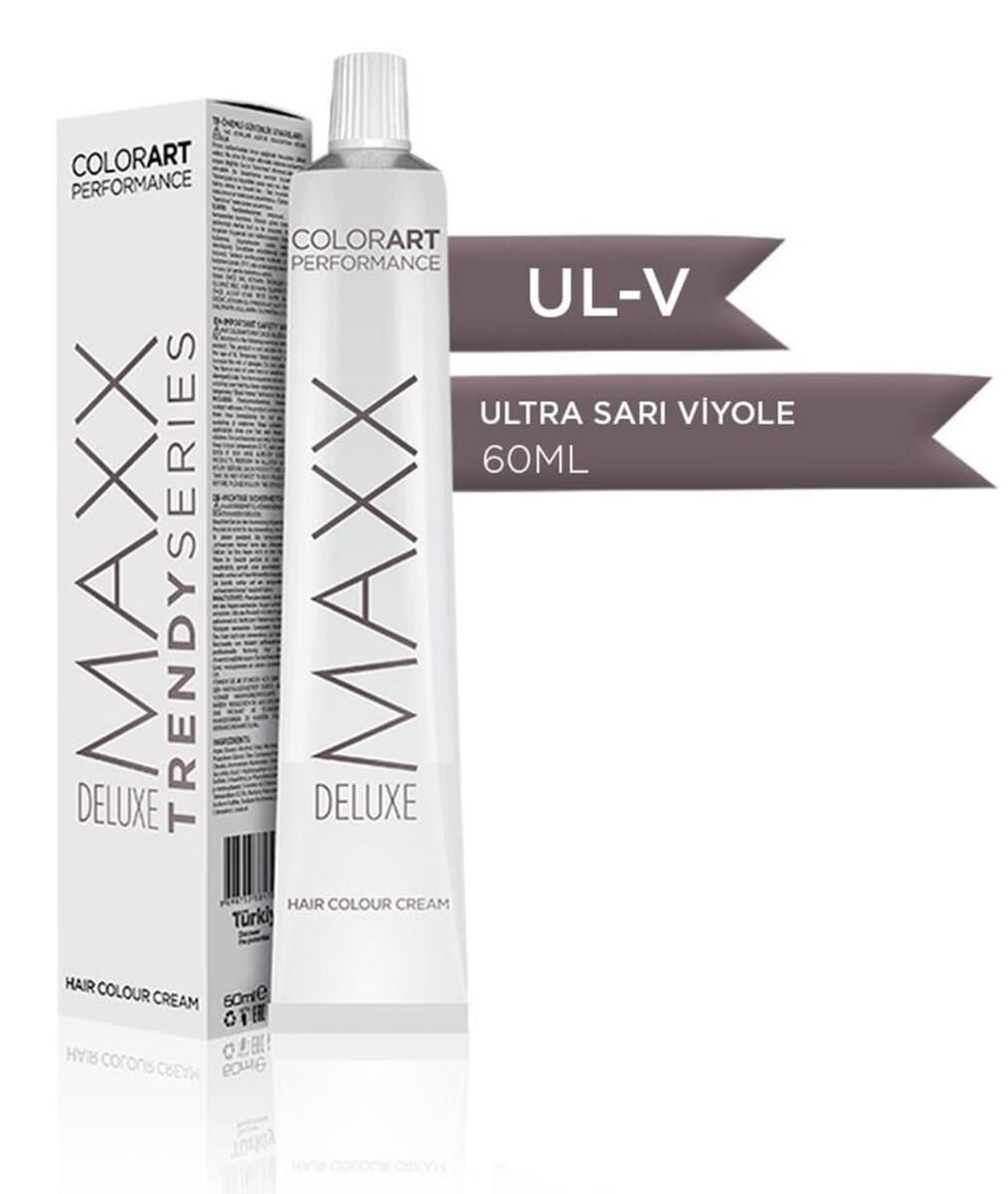 Maxx Deluxe Tüp Krem Saç Boyası UL-V Ultra Sarı Viyole 60 ml