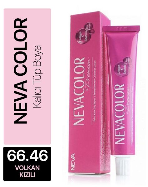 Neva Color Tüp Saç Boyası 66.46 Volkan Kızılı 50 ml