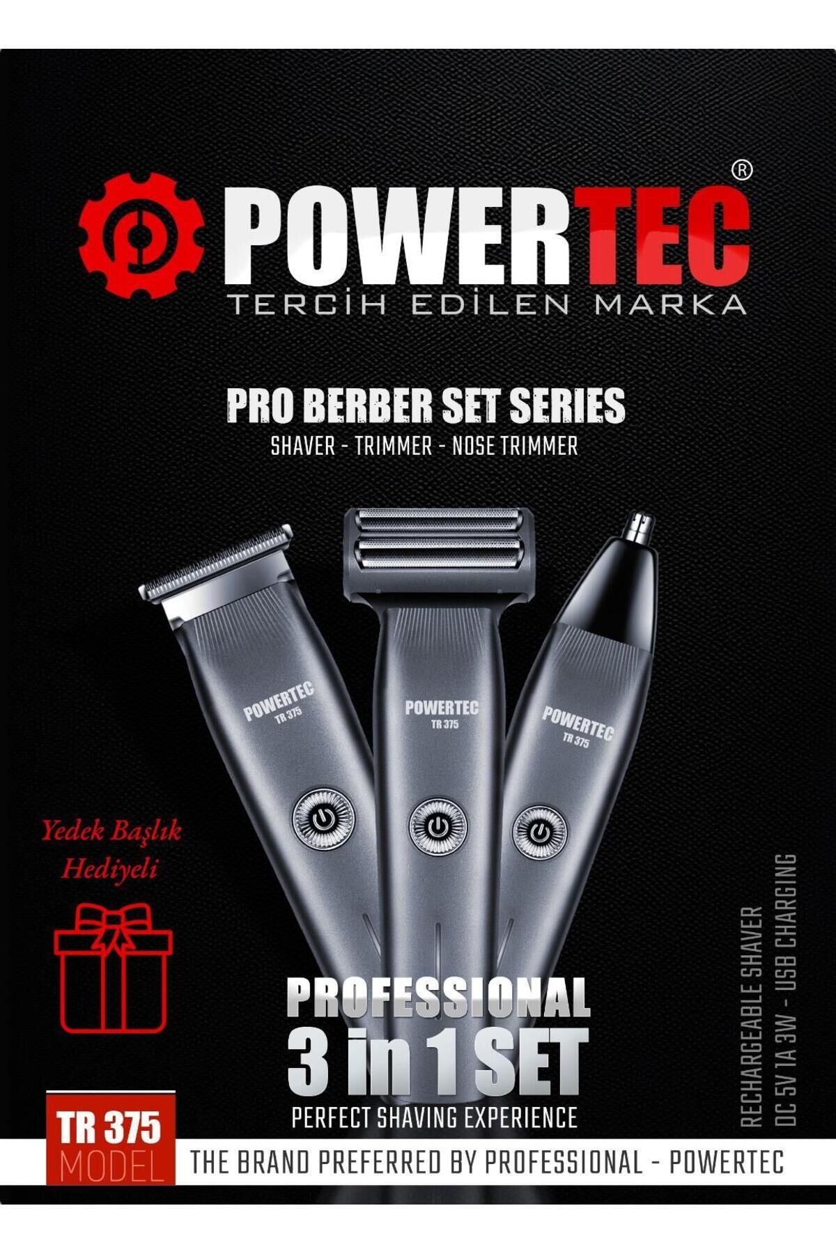 POWERTEC TR 375 3 İN 1 TRAŞ MAKİNASI