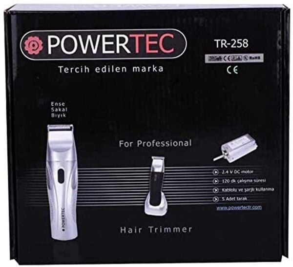 Powertec Tr 258 Şarjlı Saç ve Sakal Tıraş Makinesi