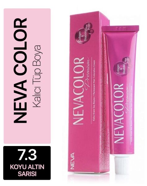 Neva Color Tüp Saç Boyası 7.3 Koyu Altın Sarısı 50 ml