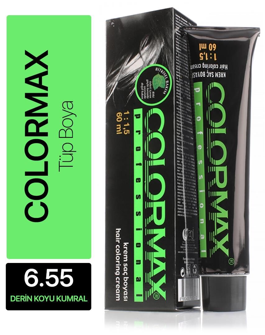 Colormax Tüp Saç Boyası 6.55 Derin Koyu Kumral 60 ml