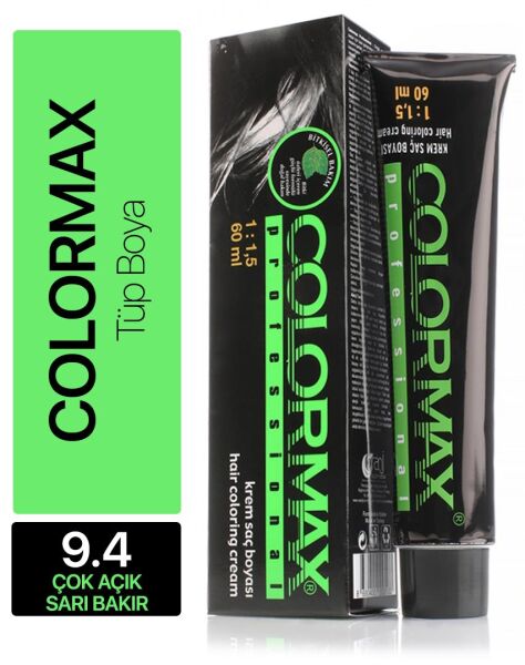 Colormax Tüp Saç Boyası 9.4 Çok Açık Sarı Bakır 60 ml