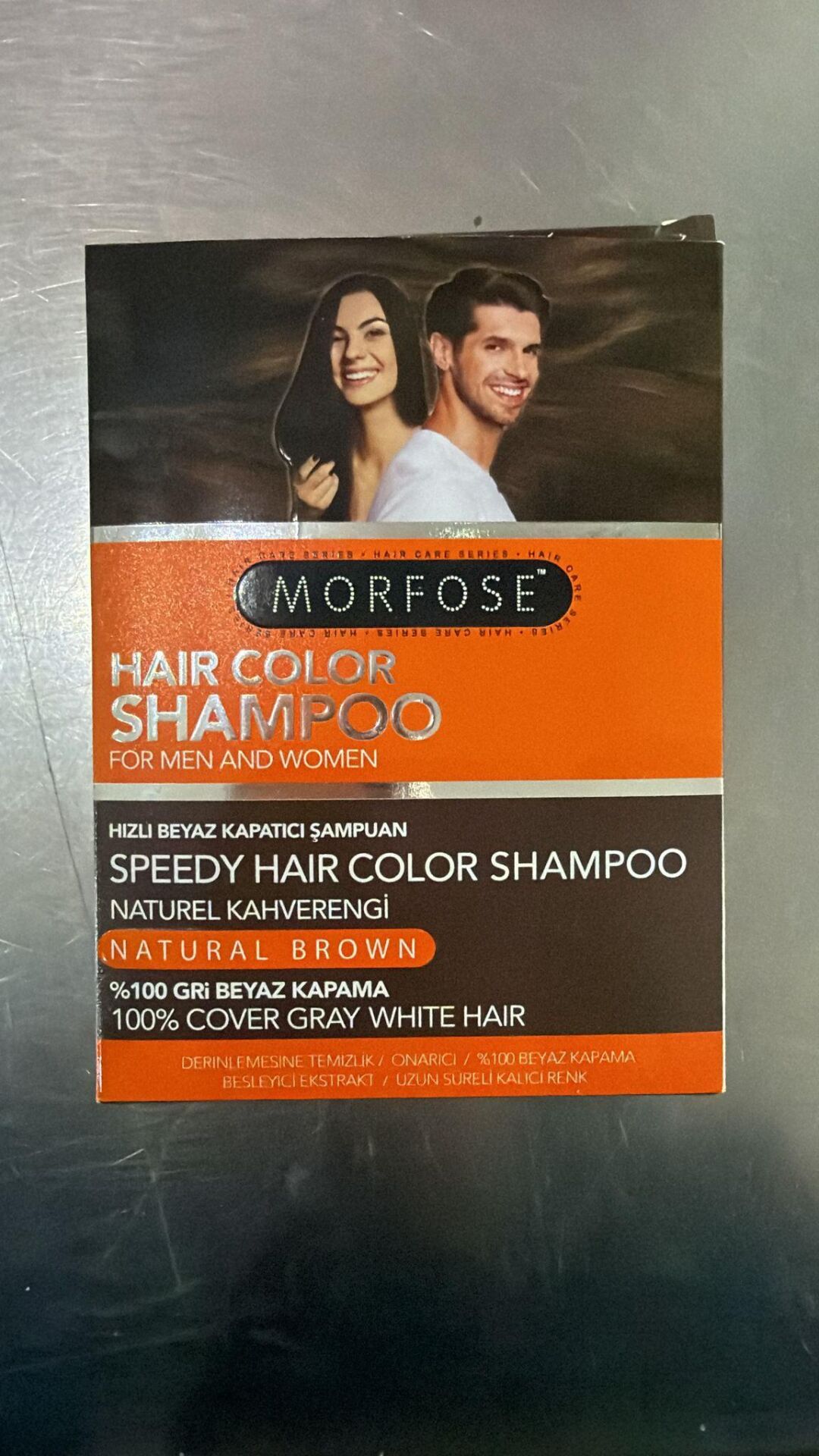 MORFOSE BEYAZ KAPATICI ŞAMPUAN KOYU KAHVE 25 ML*80