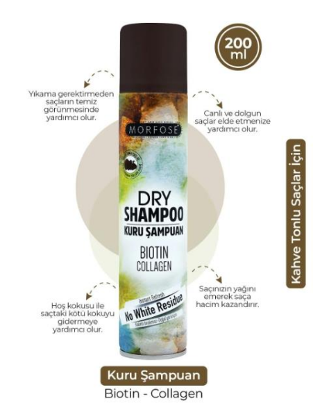 Morfose Kuru Şampuan Kahve Renkli Saçlar 200 ml