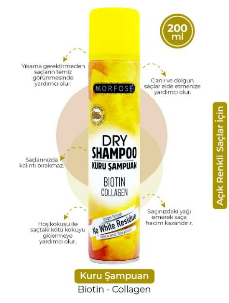 Morfose Kuru Şampuan Açık Renkli Saçlar 200 ml