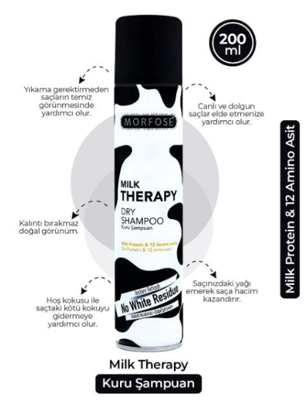 Morfose Kuru Şampuan Milk Therapy 200 ml