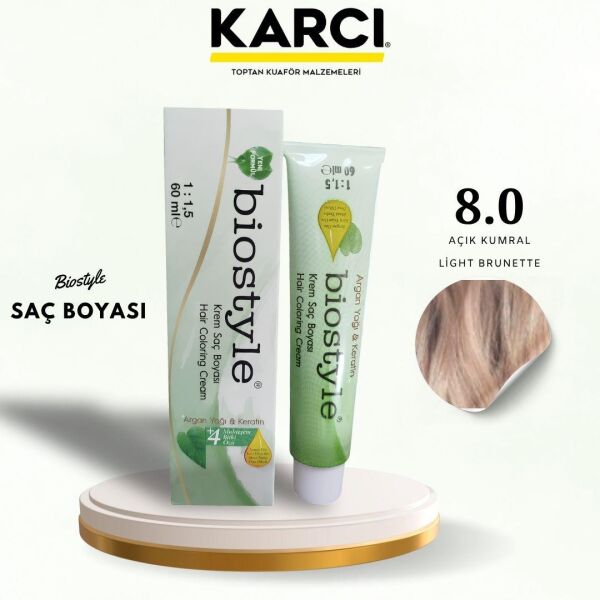 BİOSTYLE TÜP BOYA 8.0 AÇIK KUMRAL