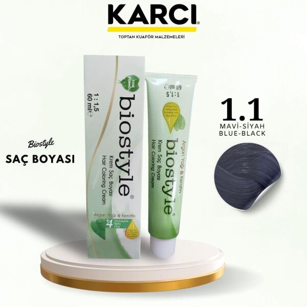 BİOSTYLE TÜP BOYA 1.1 MAVİ SİYAH