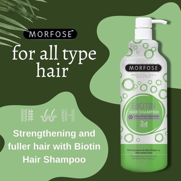 Morfose Biotin Şampuan Yeşil 1000 ml