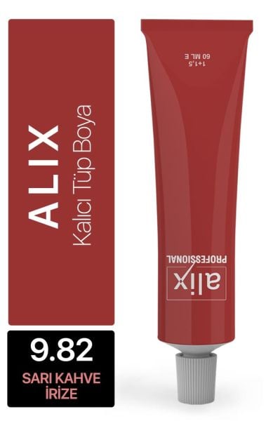 Alix Tüp Saç Boyası 9.82 Sarı Kahve İrize 60 ml