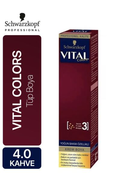 Schwarzkopf Vital Colors Tüp Boya 4.0 Kahve 60 ml