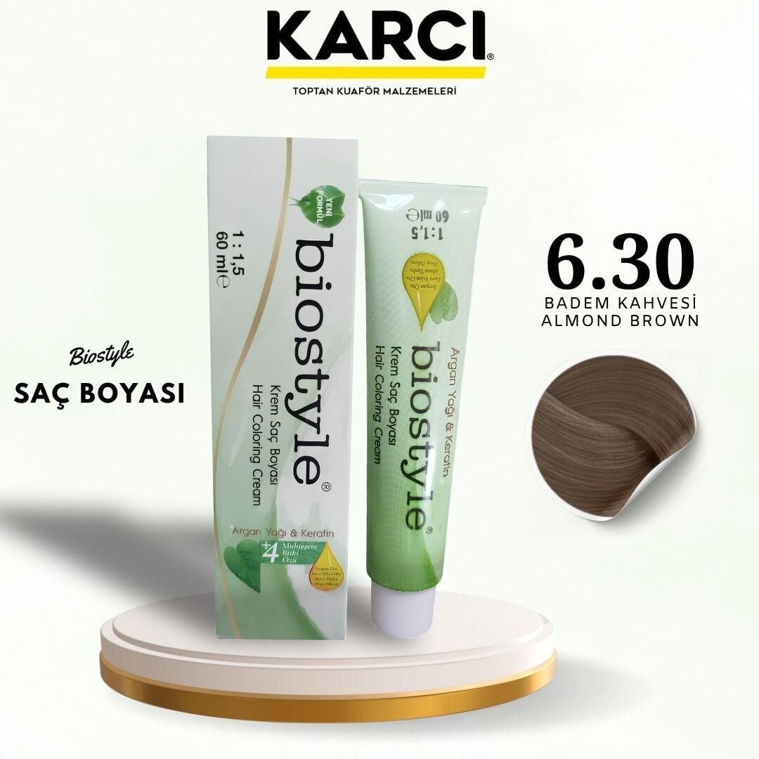 BİOSTYLE TÜP BOYA 6.30 BADEM KAHVESİ