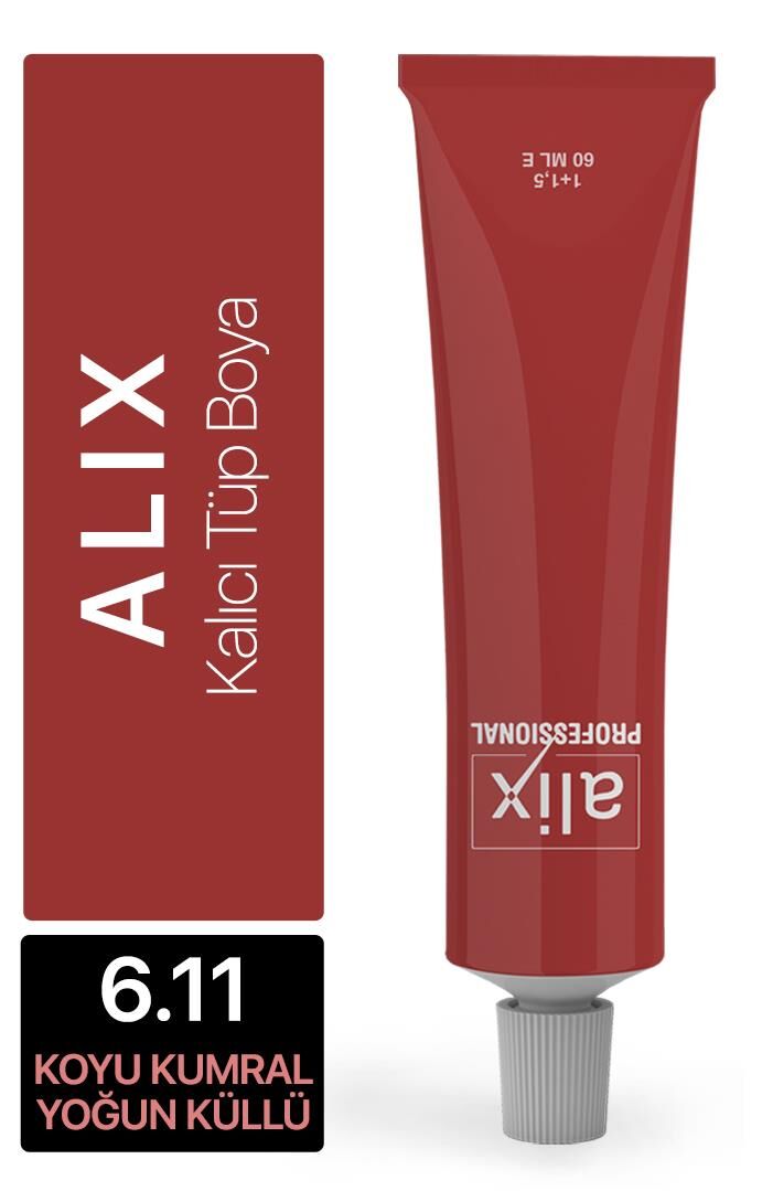 Alix Tüp Saç Boyası 6.11 Koyu Kumral Yoğun Küllü 60 ml