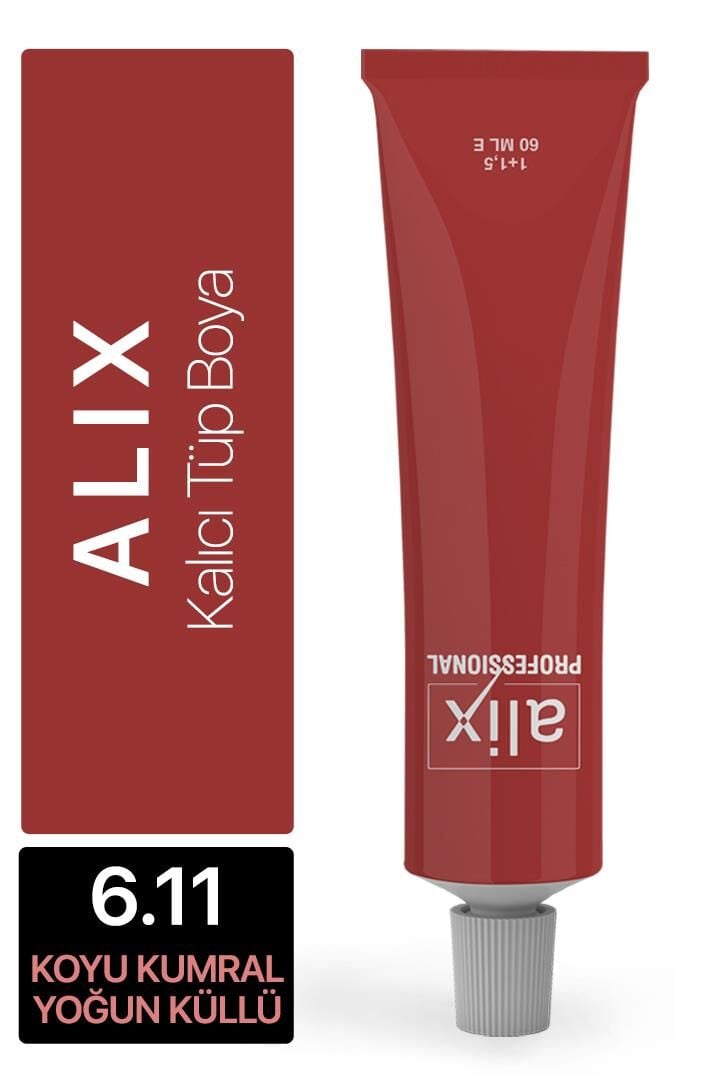 Alix Tüp Saç Boyası 6.11 Koyu Kumral Yoğun Küllü 60 ml