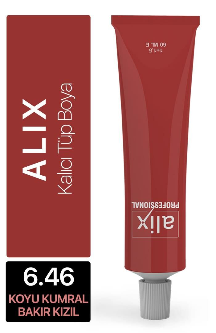 Alix Tüp Saç Boyası 6.46 Koyu Kumral Bakır Kızıl 60 ml