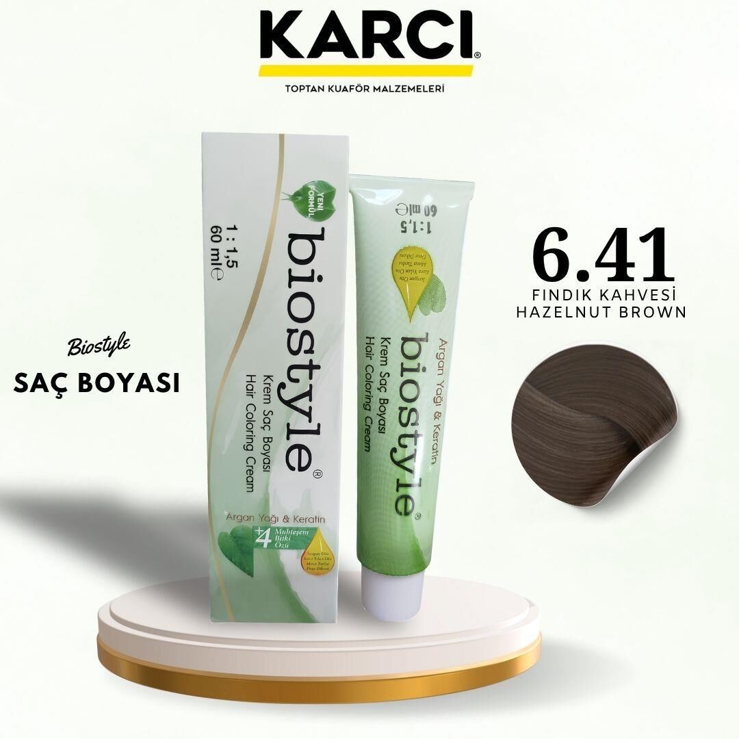 BİOSTYLE TÜP BOYA 6.41 FINDIK KAHVESİ