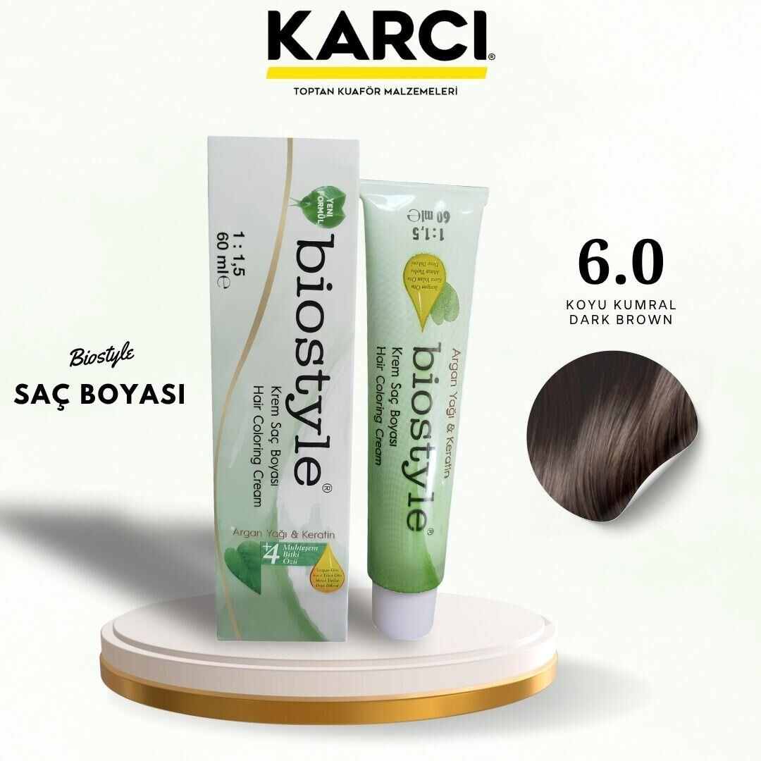 BİOSTYLE TÜP BOYA 6.0 KOYU KUMRAL