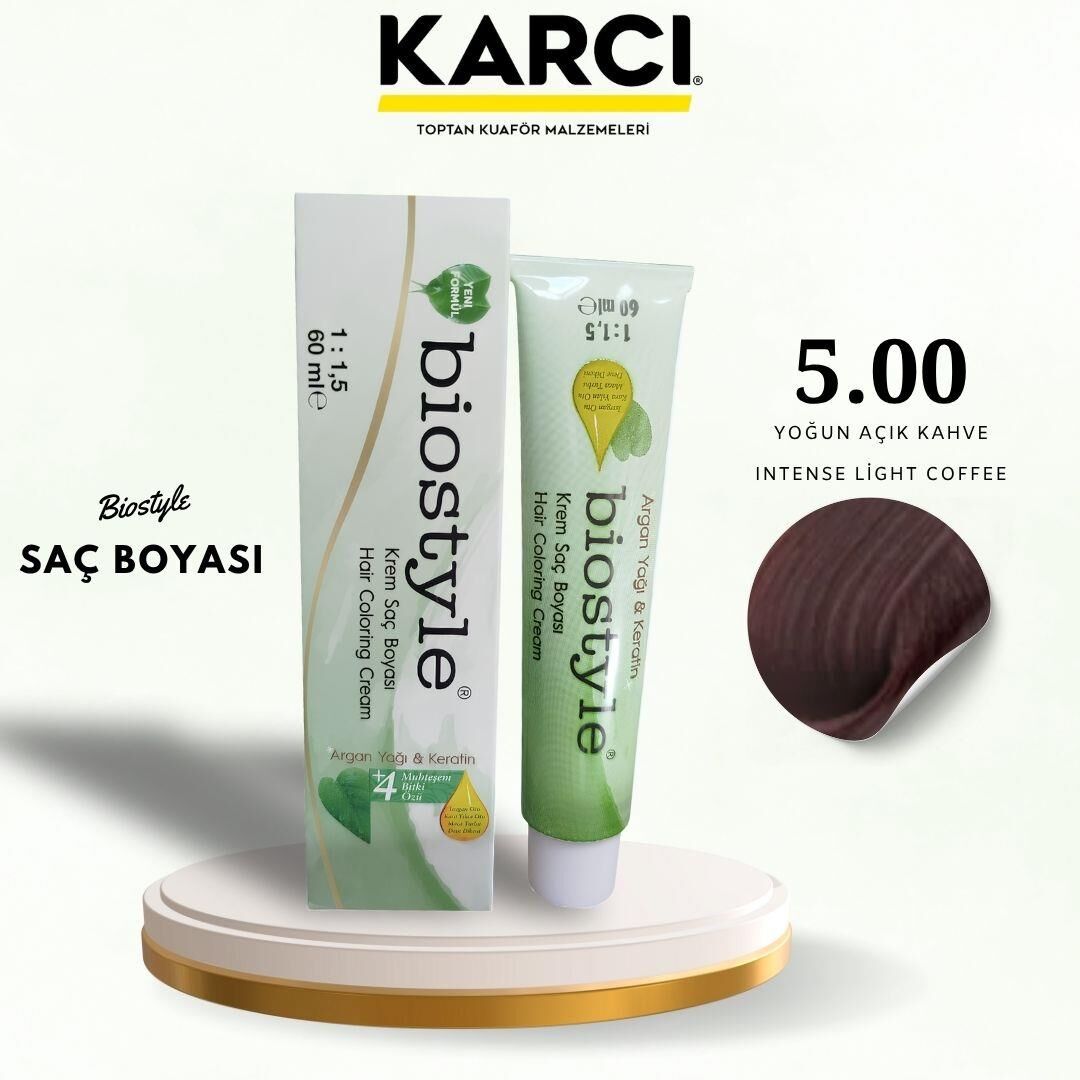 BİOSTYLE TÜP BOYA 5.00 YOĞUN AÇIK KAHVE